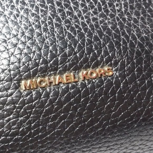 Michael Kors Handbag Purse Dalia 30T6GDYE3L Drawstring Pebbled Leather Black - Picture 6 of 9